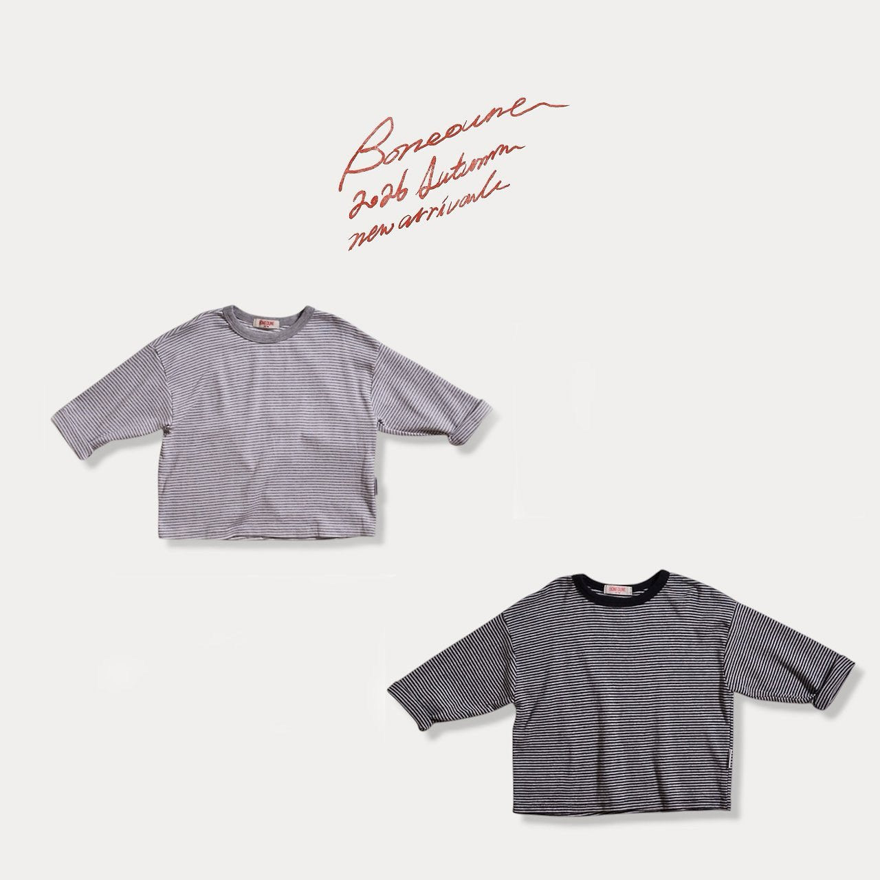 《予約》Autumn Stripe Tee / BONEOUNE