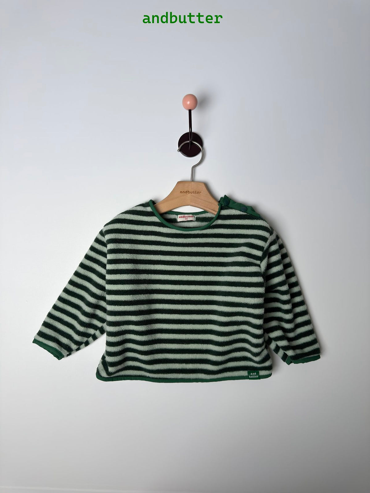 《予約》Soft Stripe Fleece Tee / ANDBUTTER
