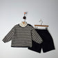 《予約》Soft Stripe Fleece Tee / ANDBUTTER