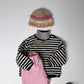 《予約》Soft Stripe Fleece Tee / ANDBUTTER
