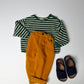 《予約》Soft Stripe Fleece Tee / ANDBUTTER