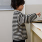 《予約》Soft Stripe Fleece Tee / ANDBUTTER