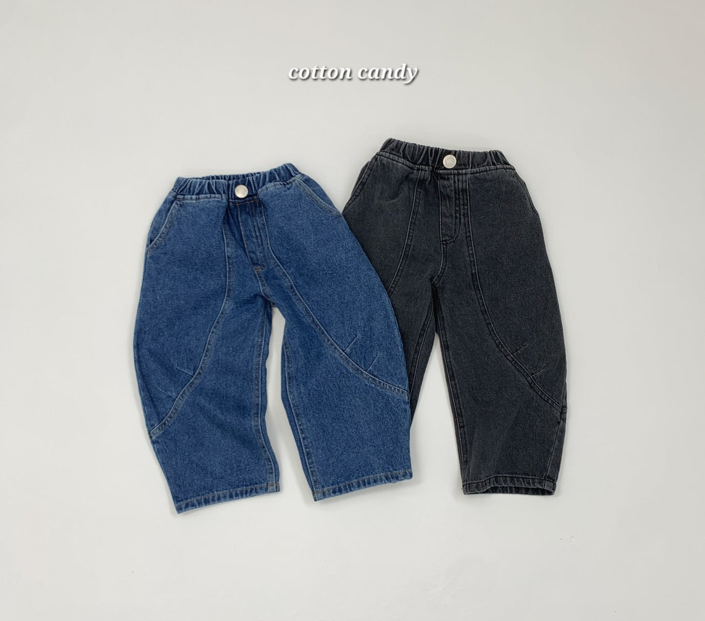 《予約》Curve Denim Pants / cotton candy