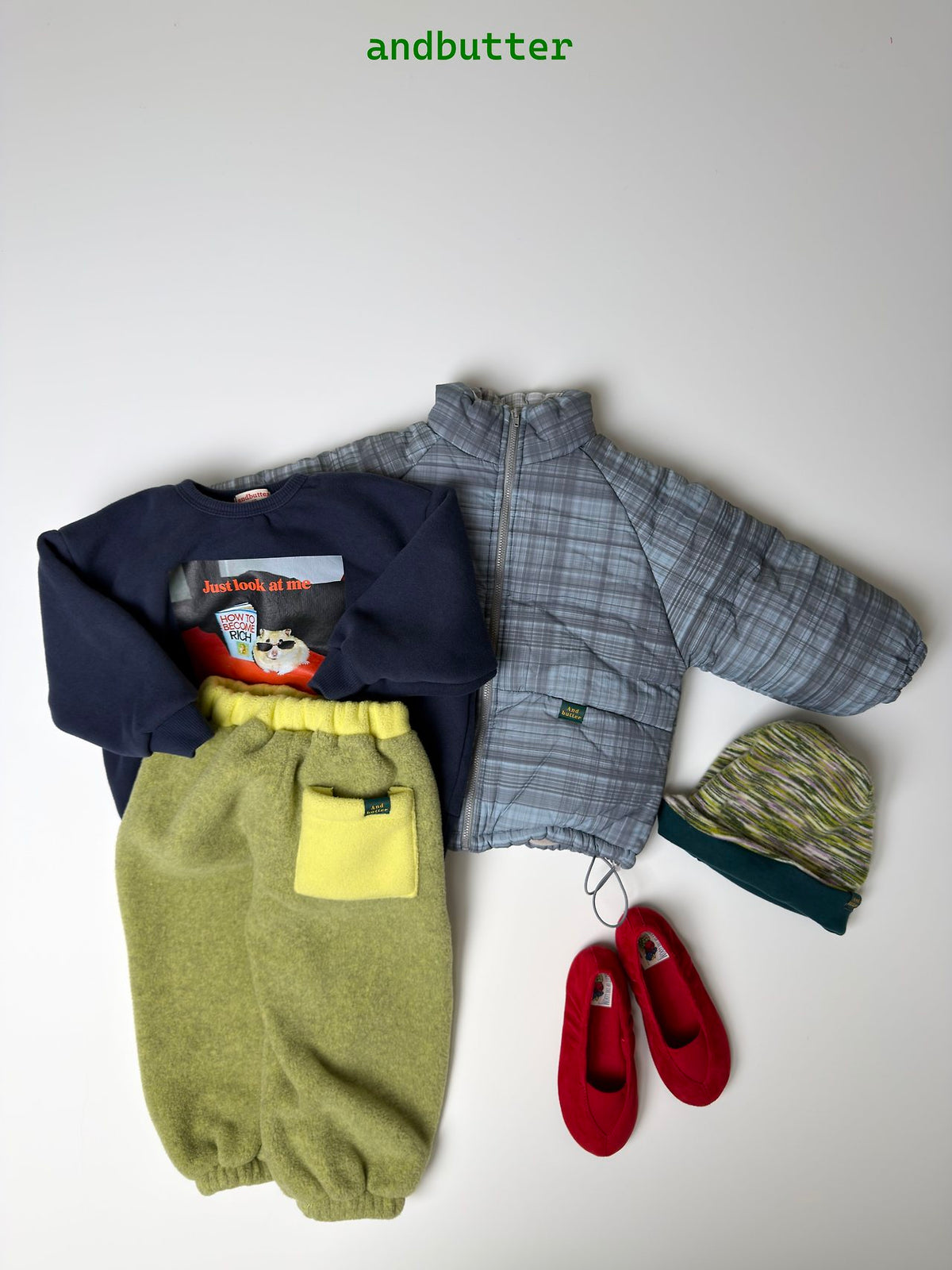 《予約》Mode Check Padded Jacket / ANDBUTTER