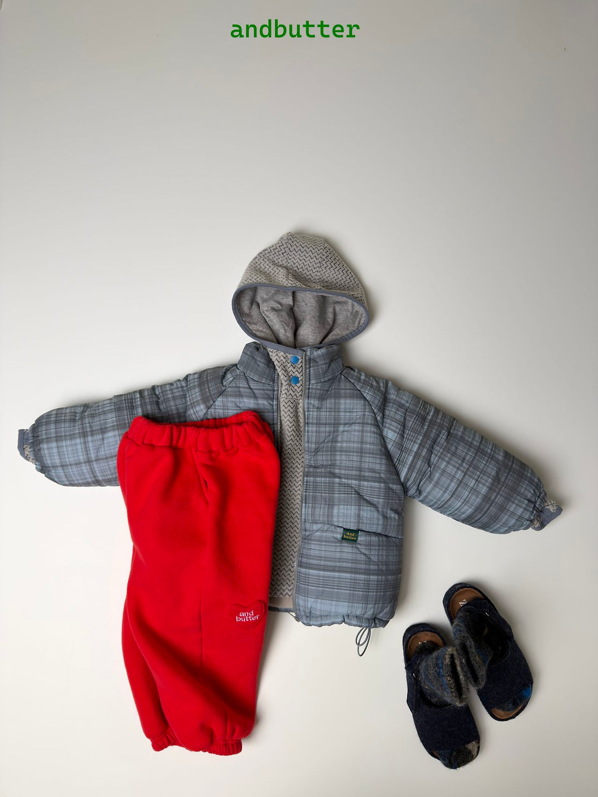 《予約》Mode Check Padded Jacket / ANDBUTTER