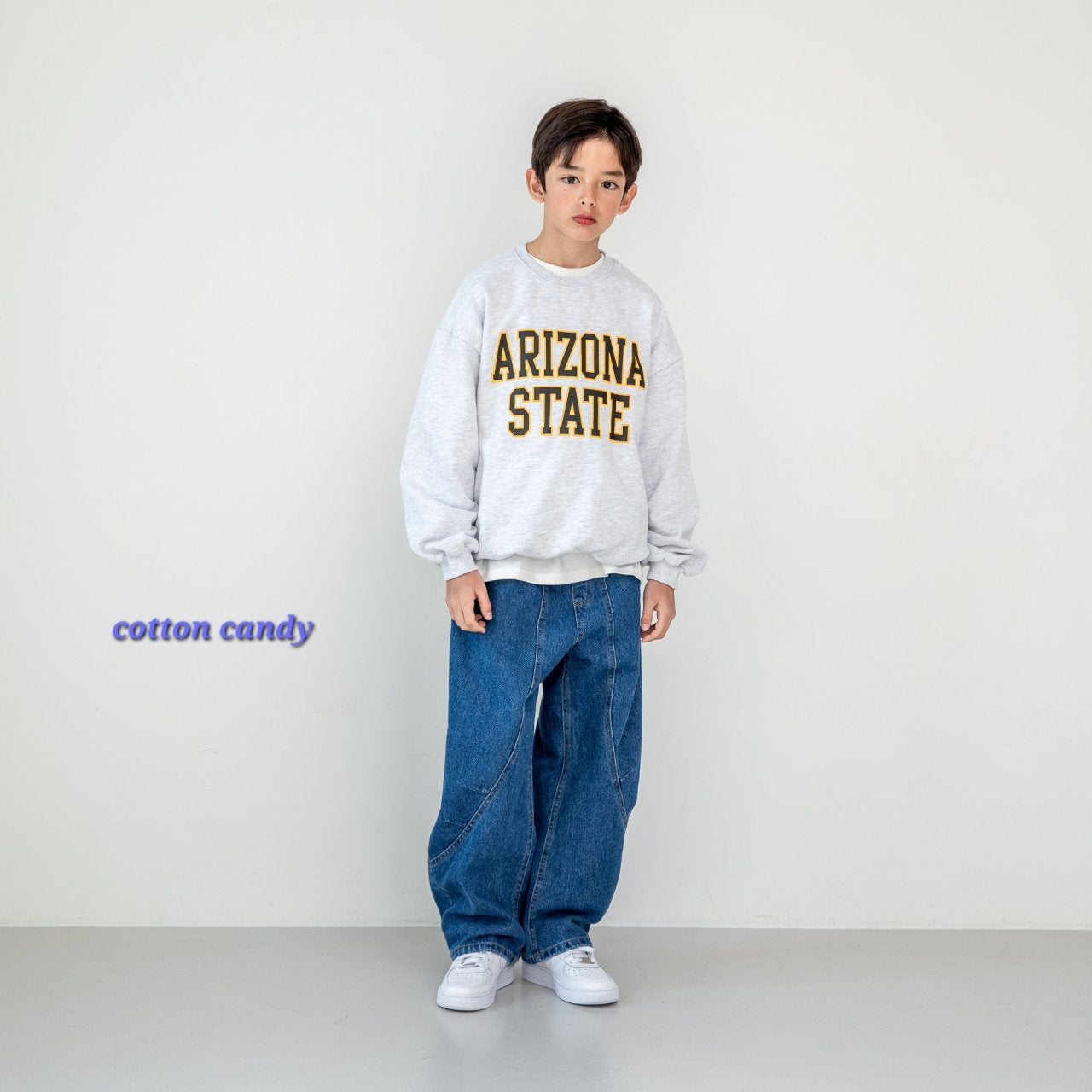 《予約》Curve Denim Pants / cotton candy