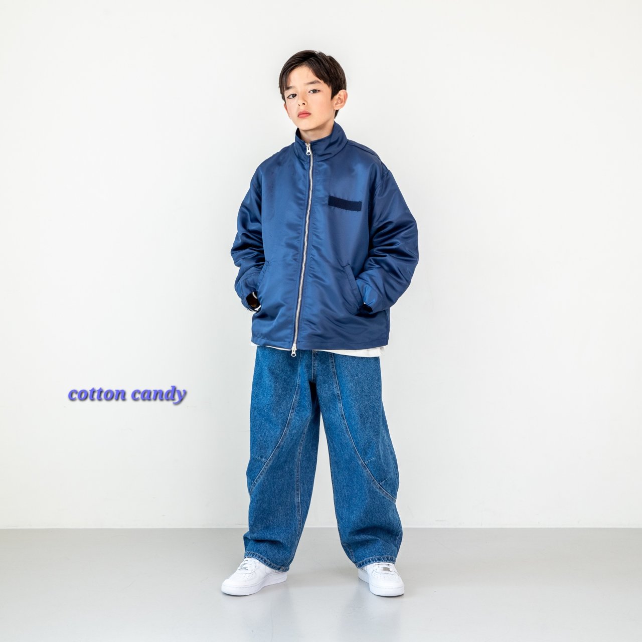 《予約》Curve Denim Pants / cotton candy