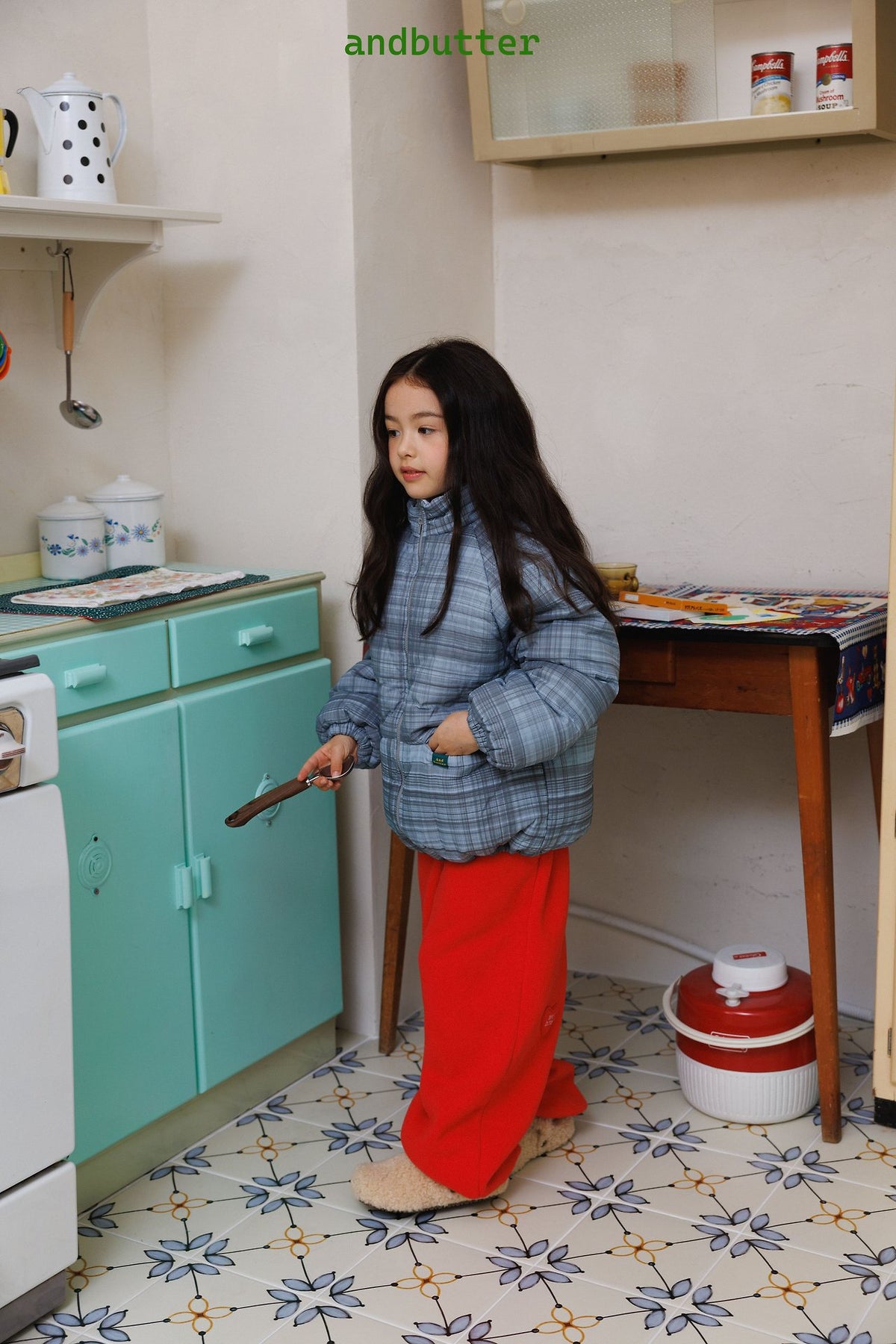 《予約》Mode Check Padded Jacket / ANDBUTTER