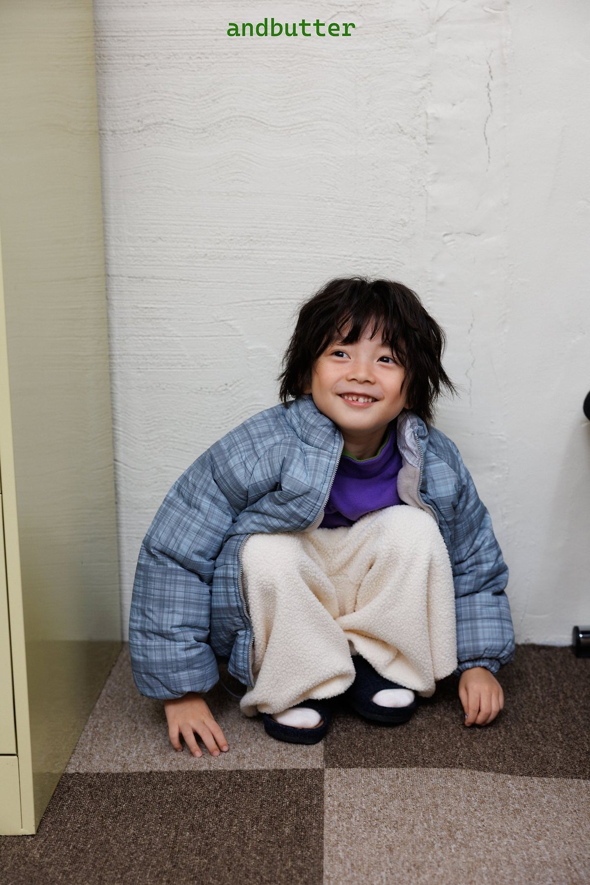 《予約》Mode Check Padded Jacket / ANDBUTTER