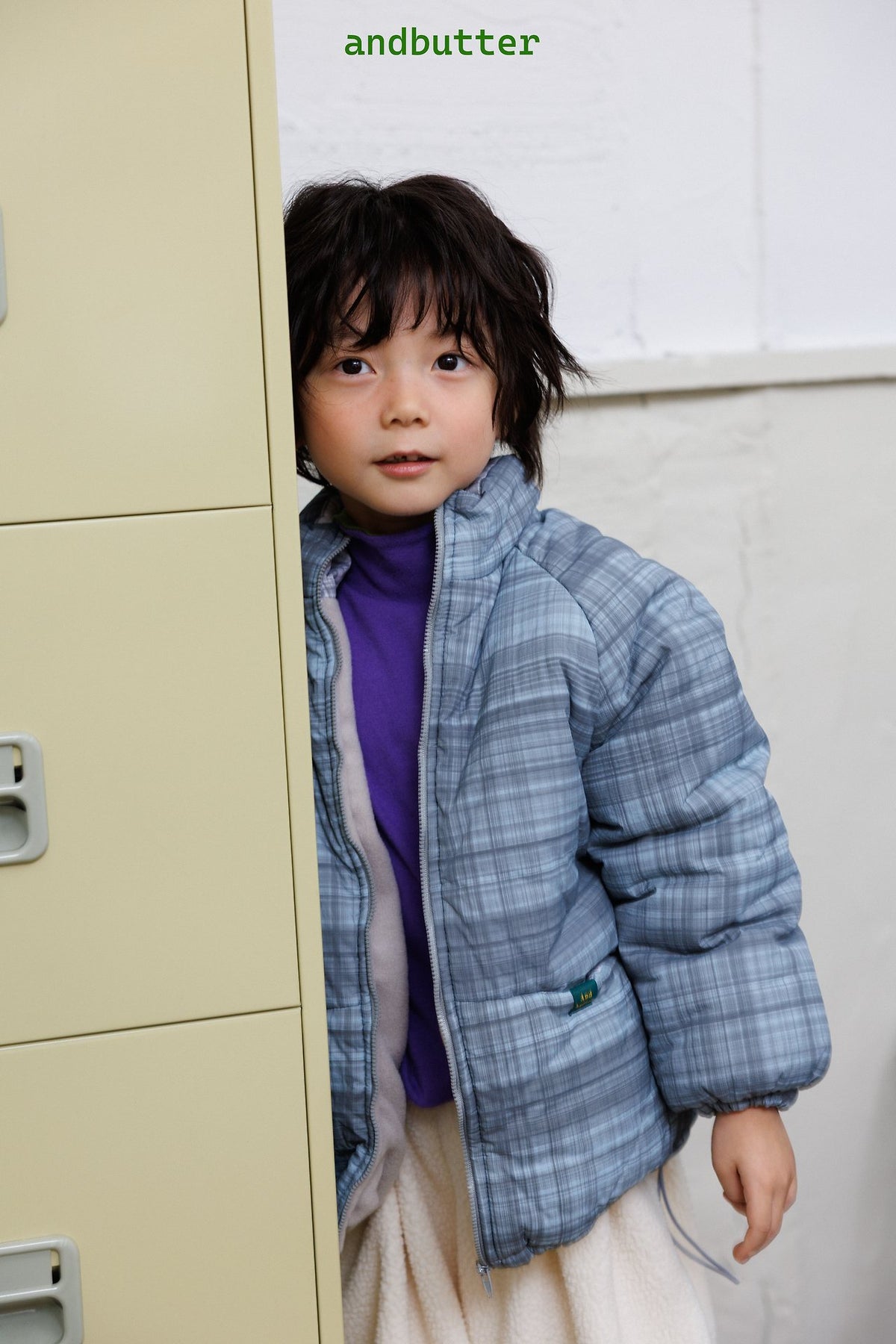 《予約》Mode Check Padded Jacket / ANDBUTTER