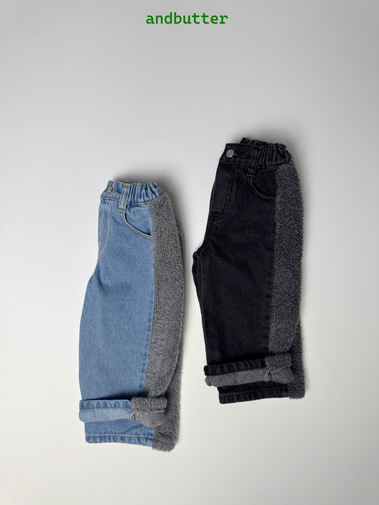 《予約》Sherpa Line Denim Pants / ANDBUTTER