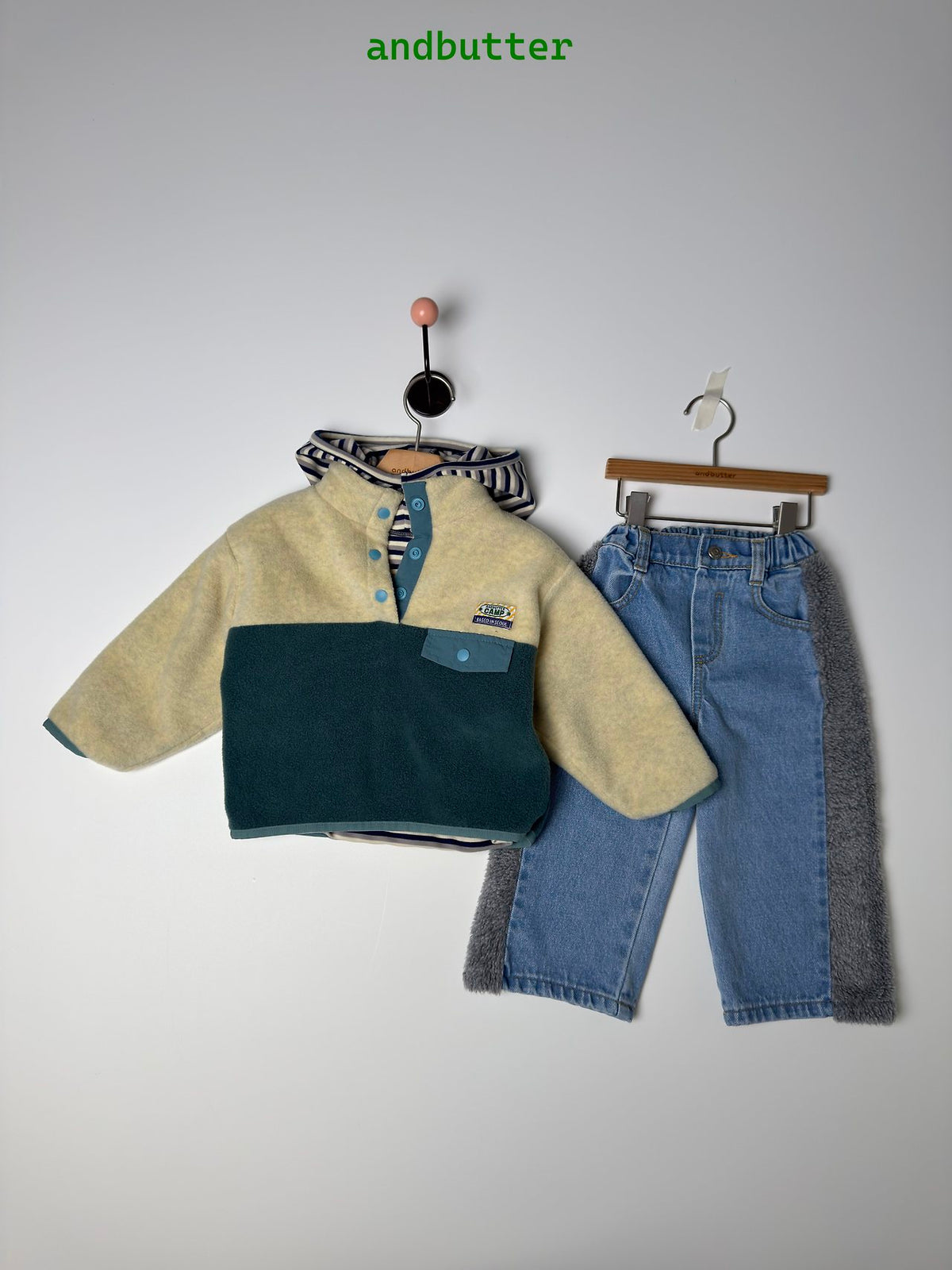 《予約》Sherpa Line Denim Pants / ANDBUTTER