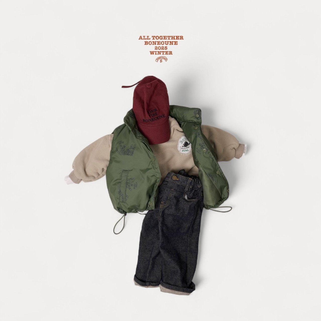 《予約》Tiger Duck Down Vest / Boneoune