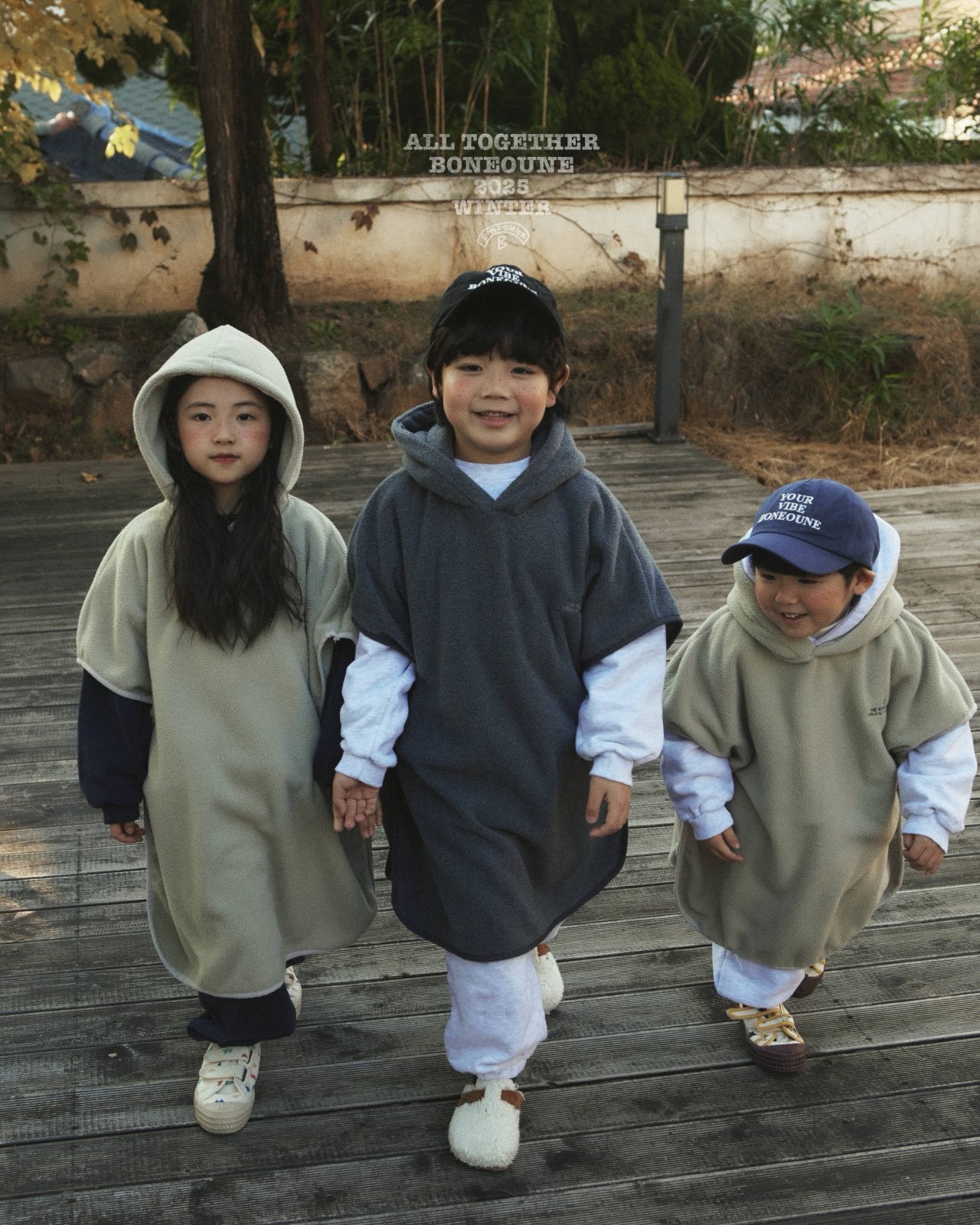 《予約》Fleece Poncho / Boneoune