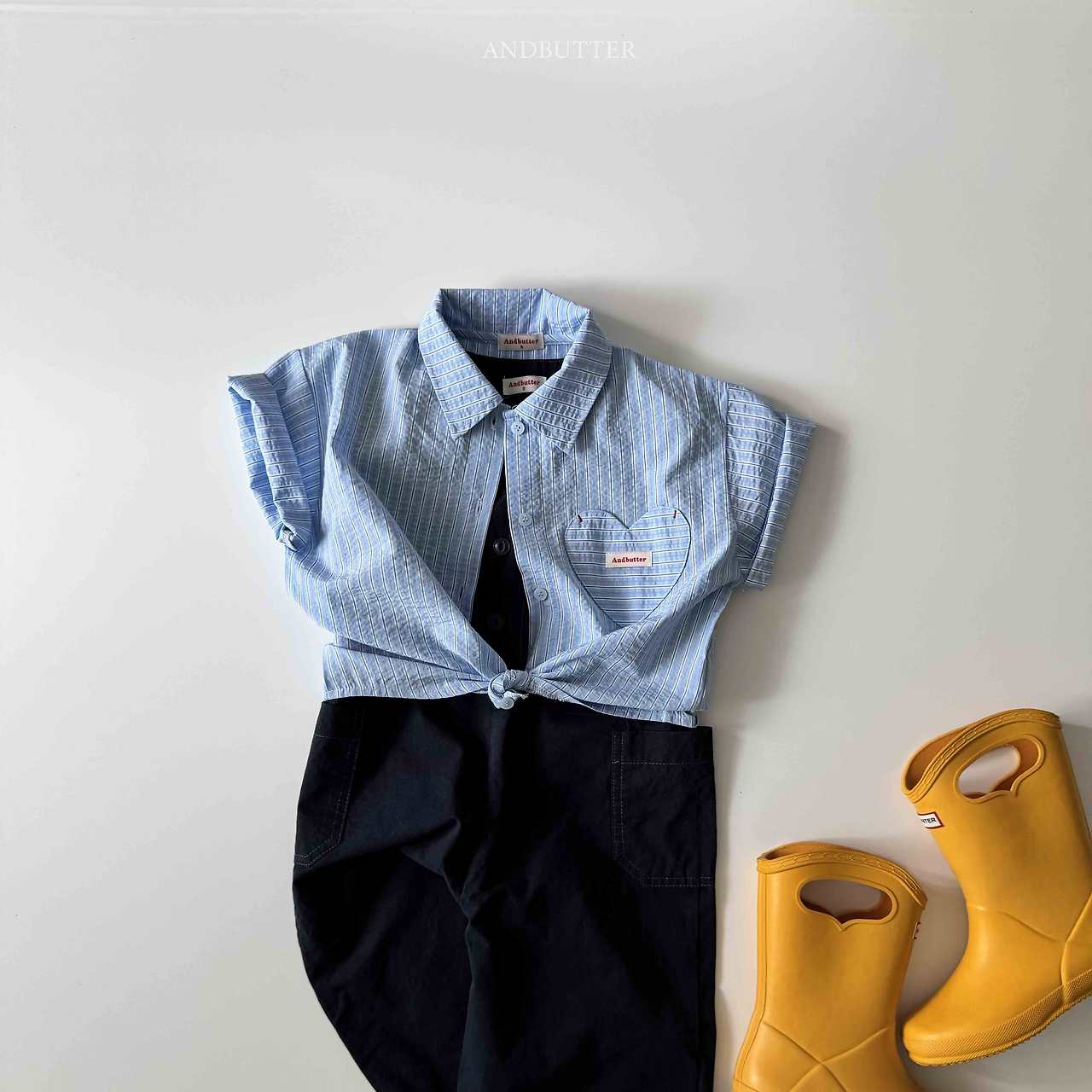 《予約》Embroidery Jump Suit / andbutter