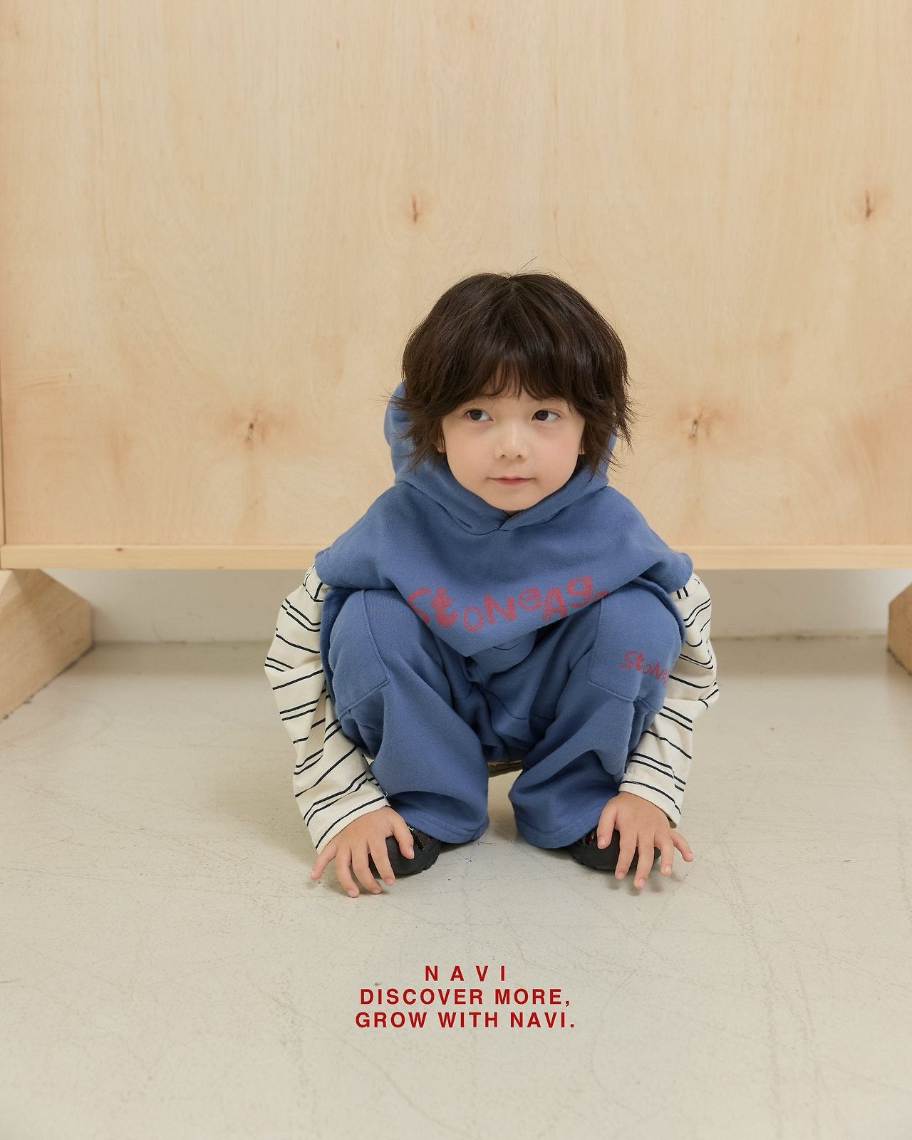 《予約》Stone Hooded Vest / navi.