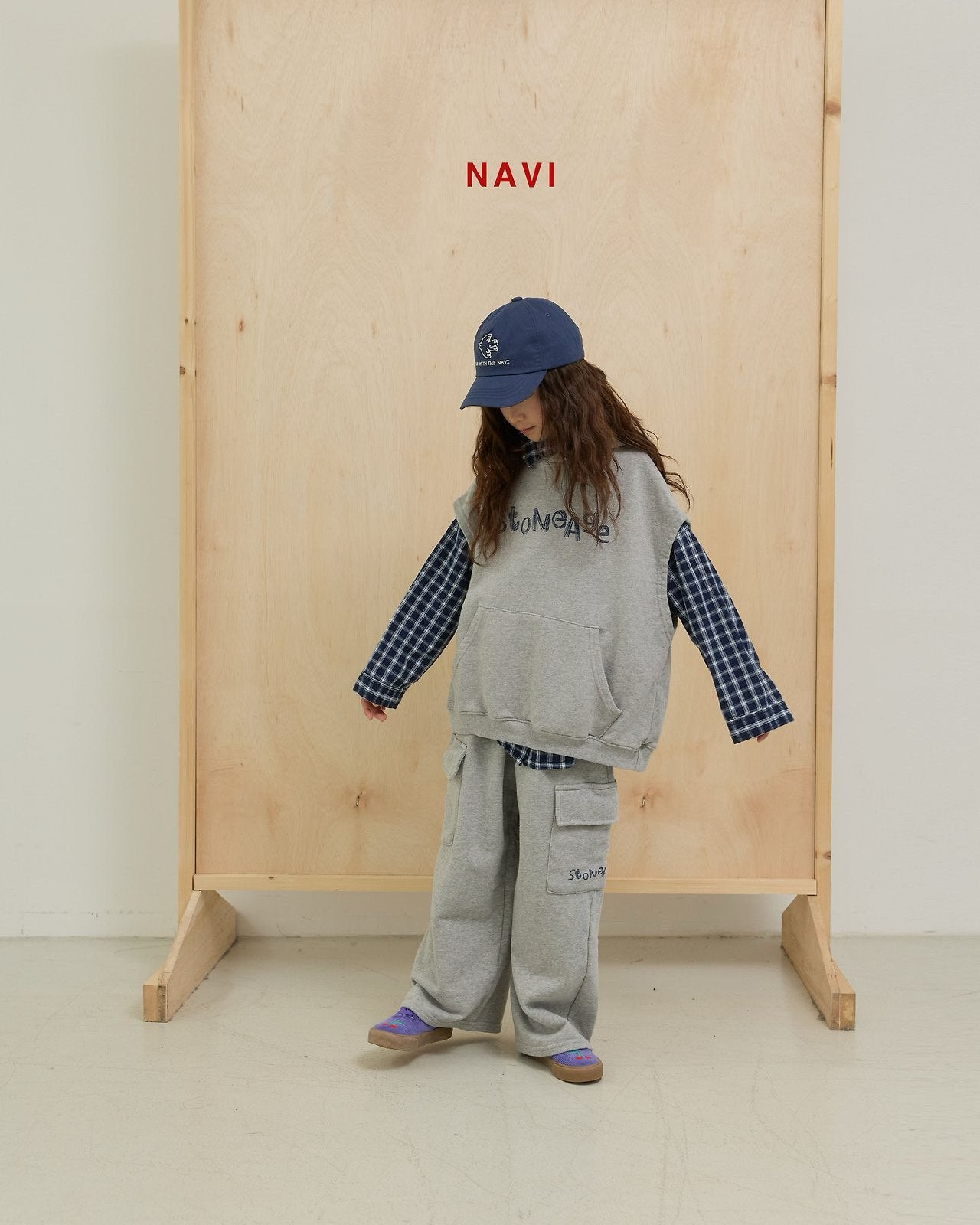 《予約》Stone Hooded Vest / navi.