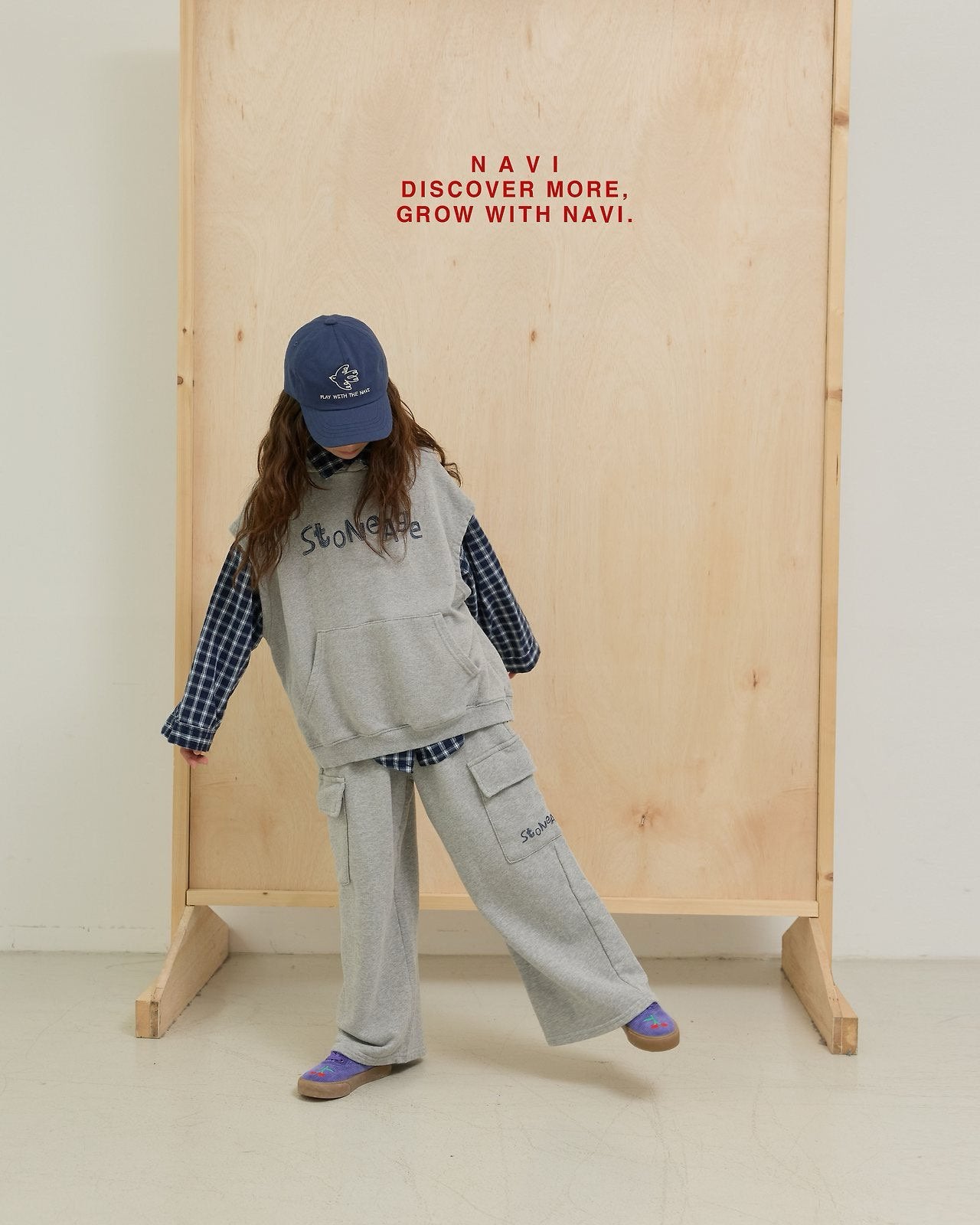 《予約》Stone Hooded Vest / navi.