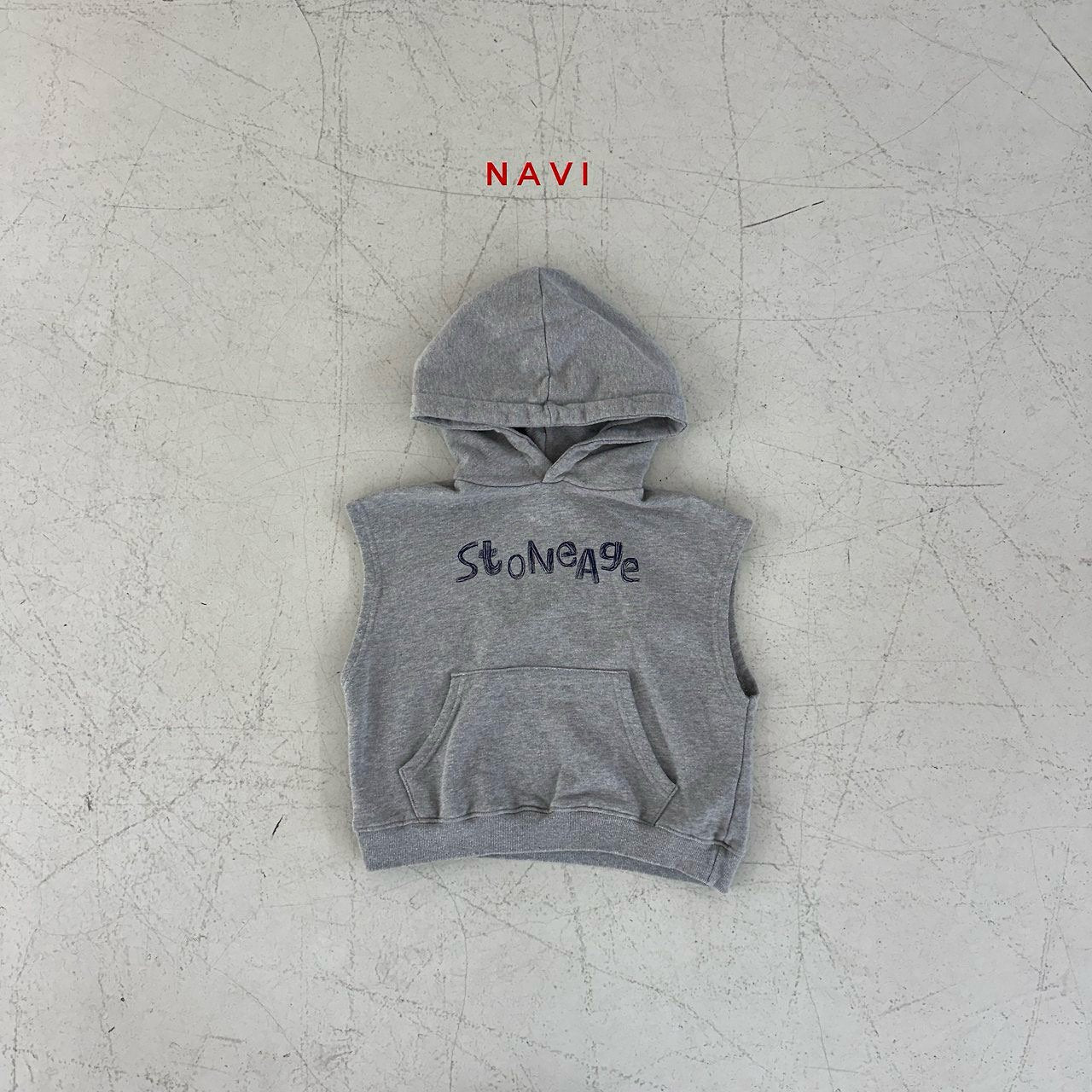 《予約》Stone Hooded Vest / navi.