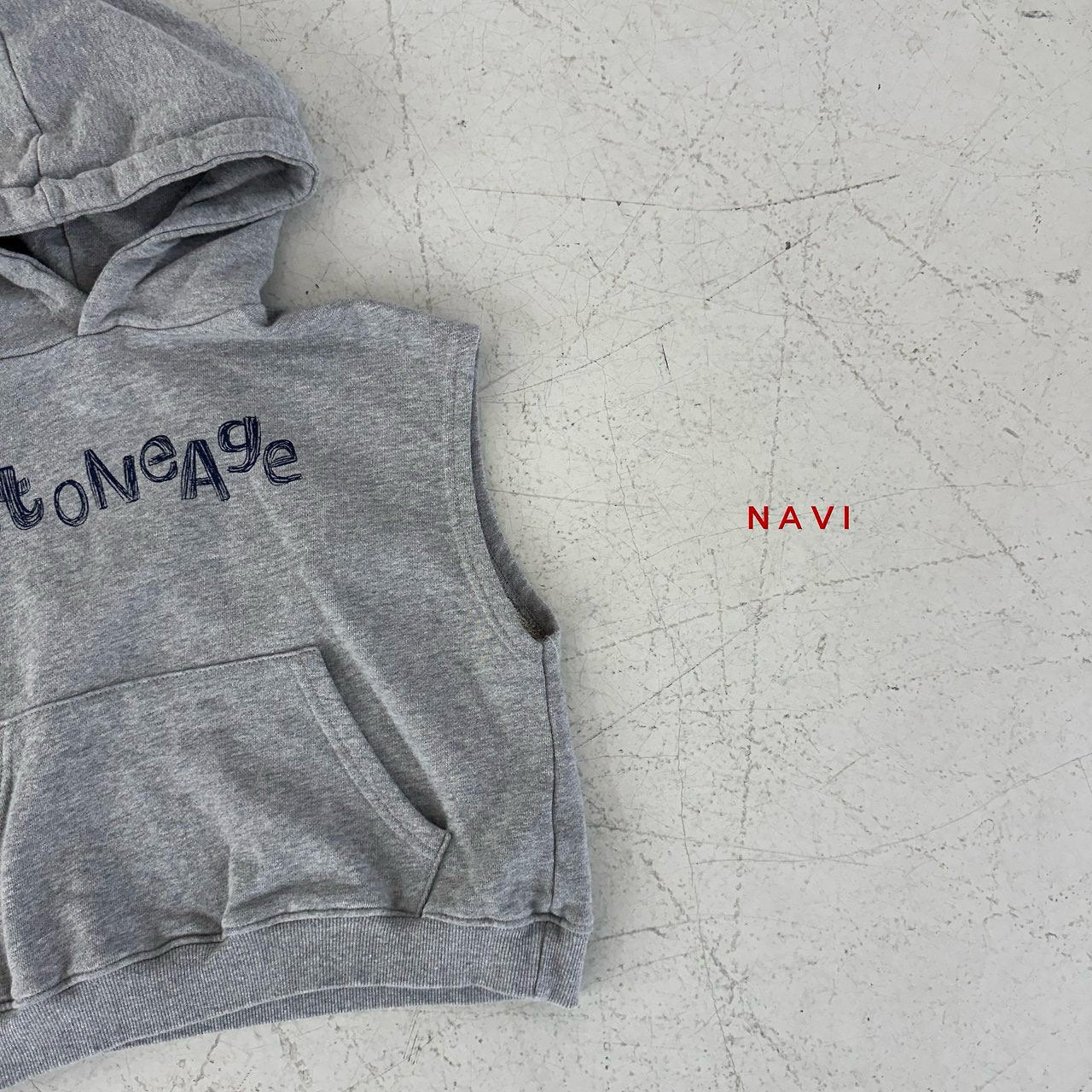 《予約》Stone Hooded Vest / navi.