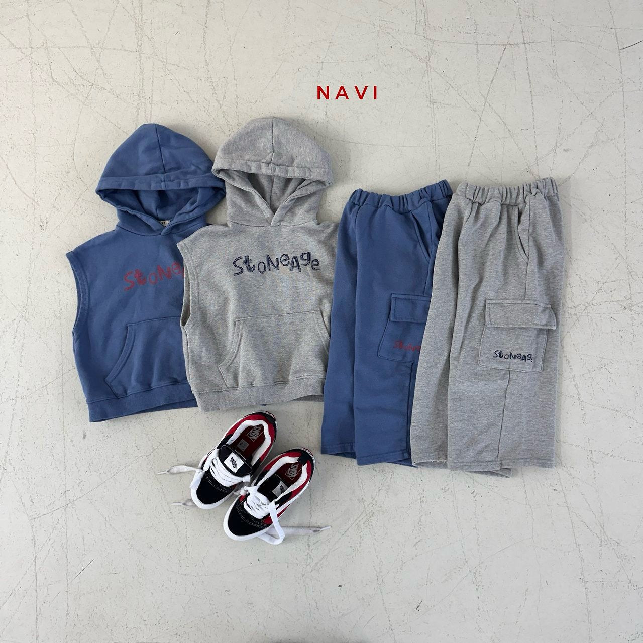 《予約》Stone Hooded Vest / navi.