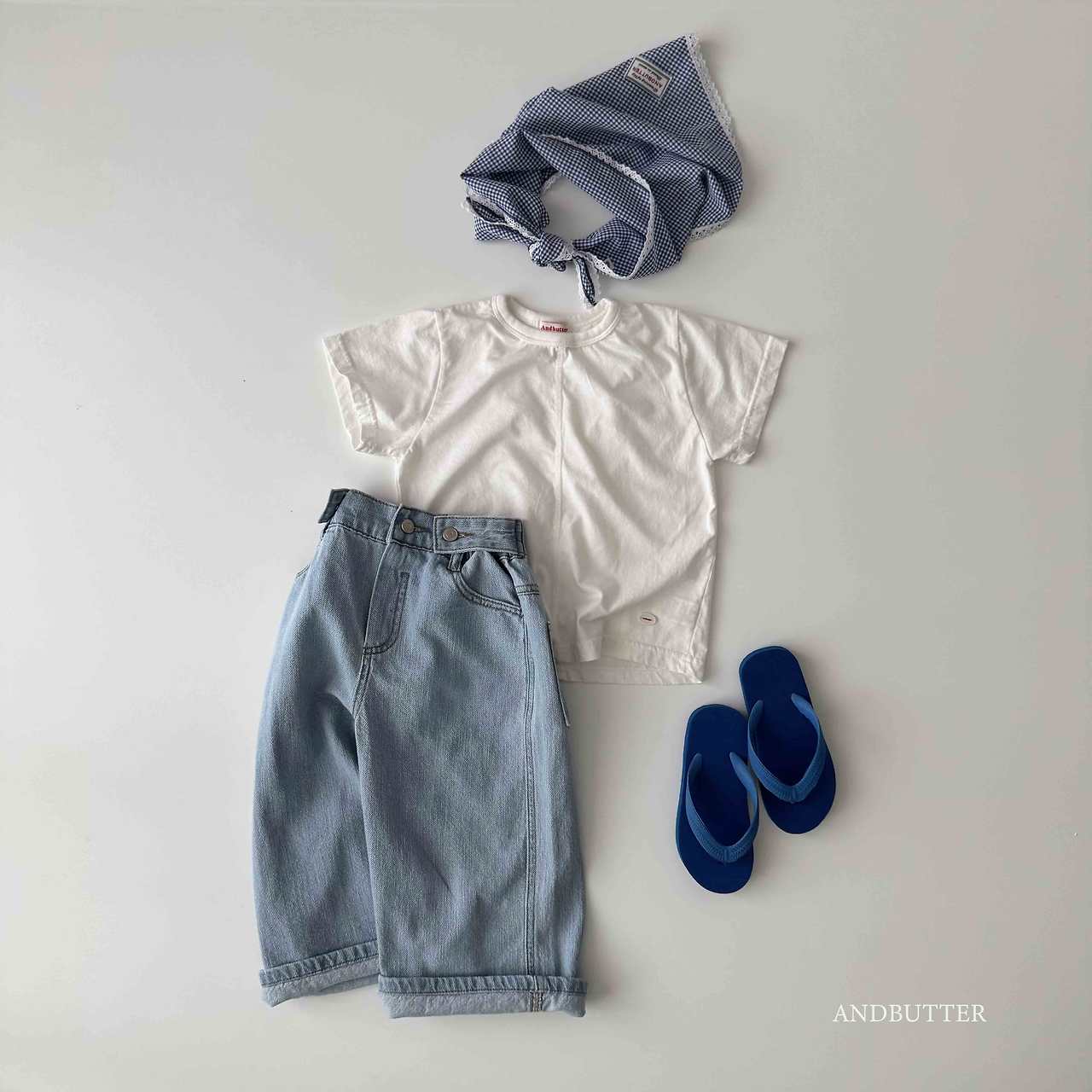 《予約》Heidi Check Kerchief / andbutter