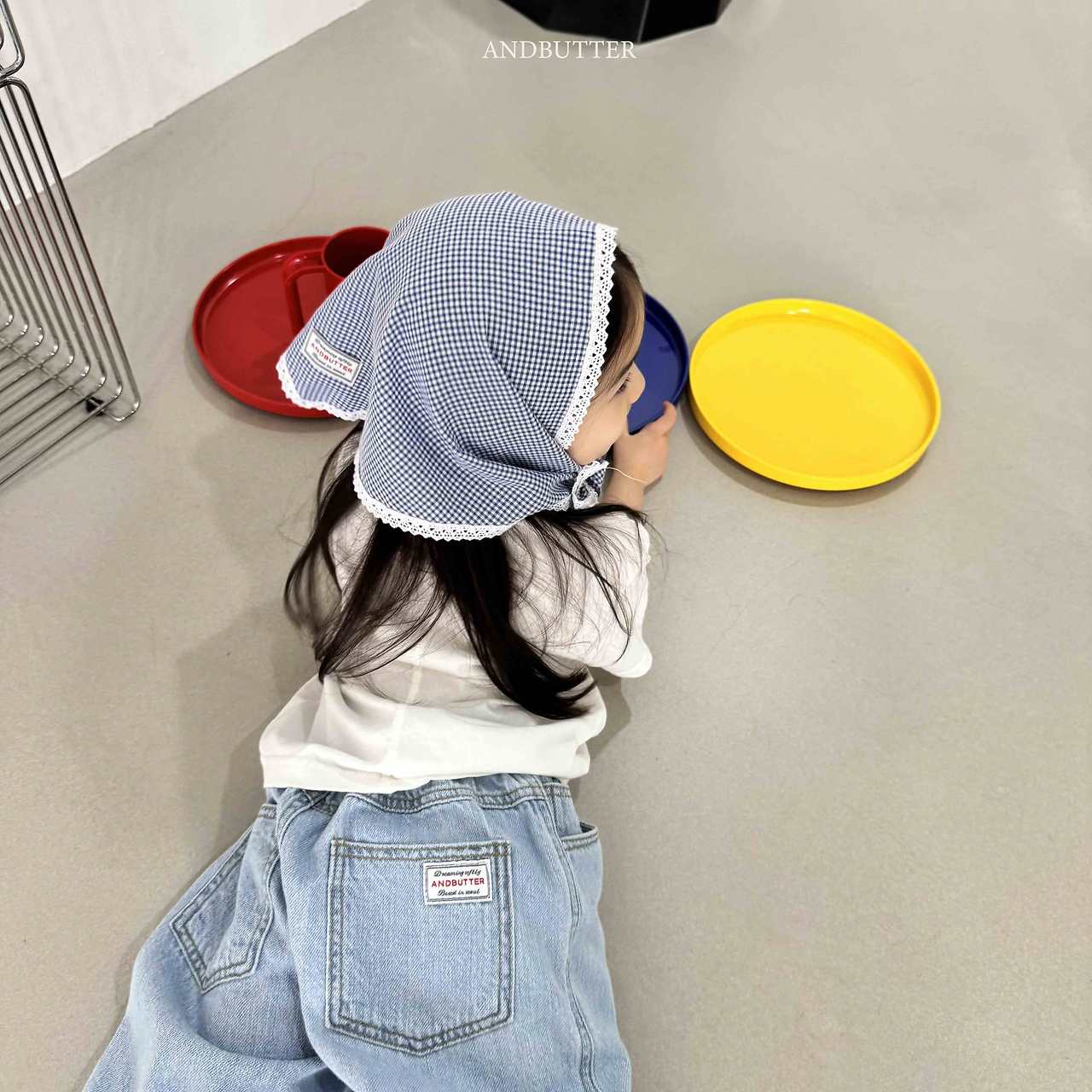 《予約》Heidi Check Kerchief / andbutter