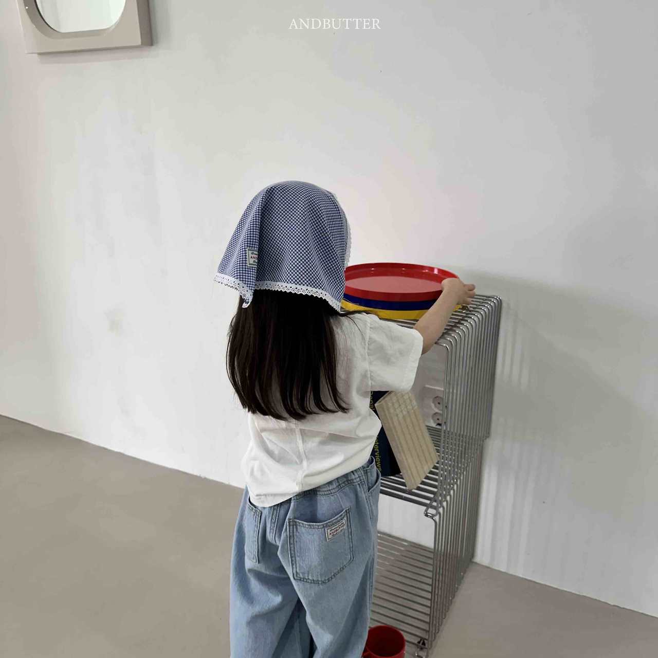 《予約》Heidi Check Kerchief / andbutter