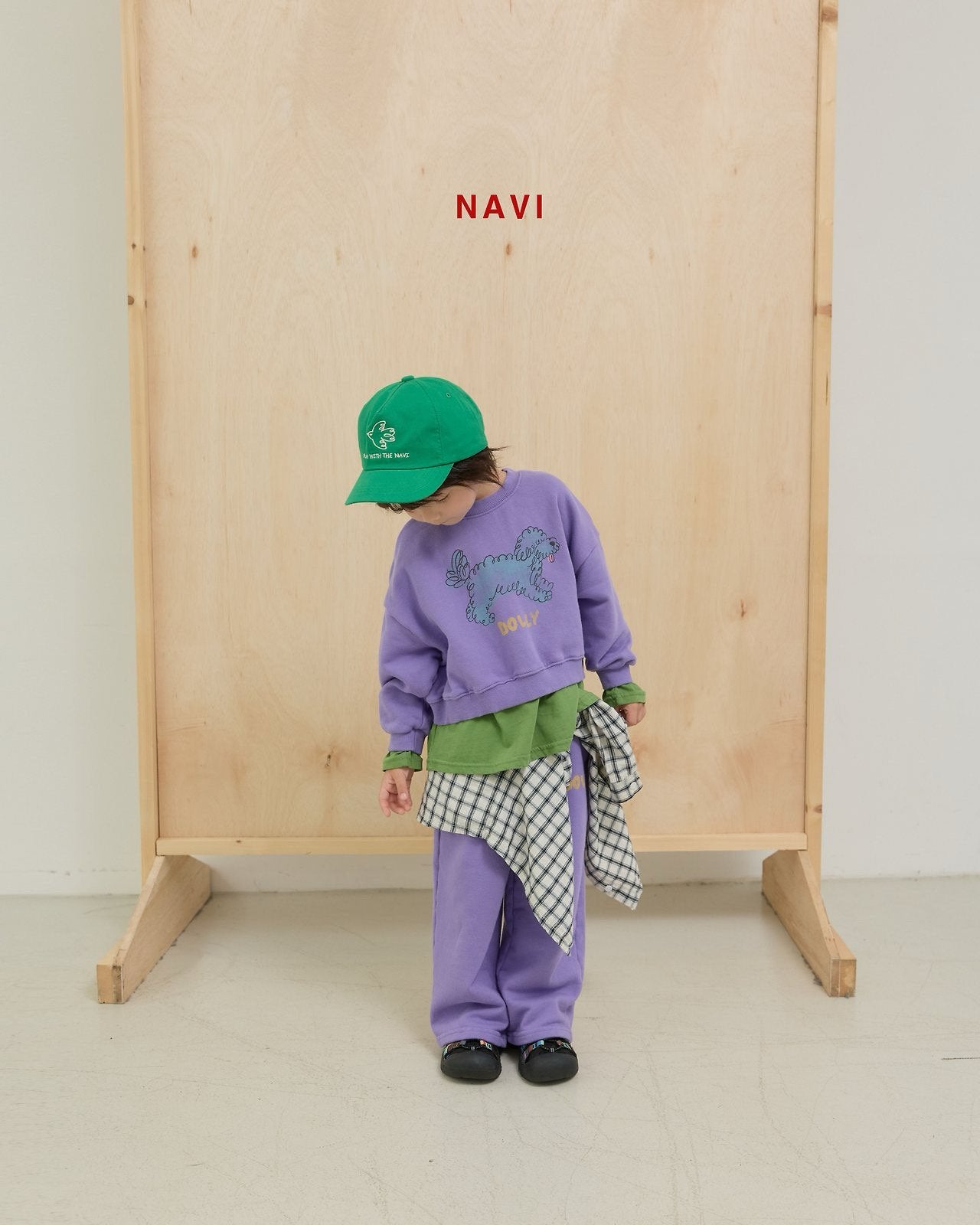 《予約》Dolly Crop Sweatshirt / navi.