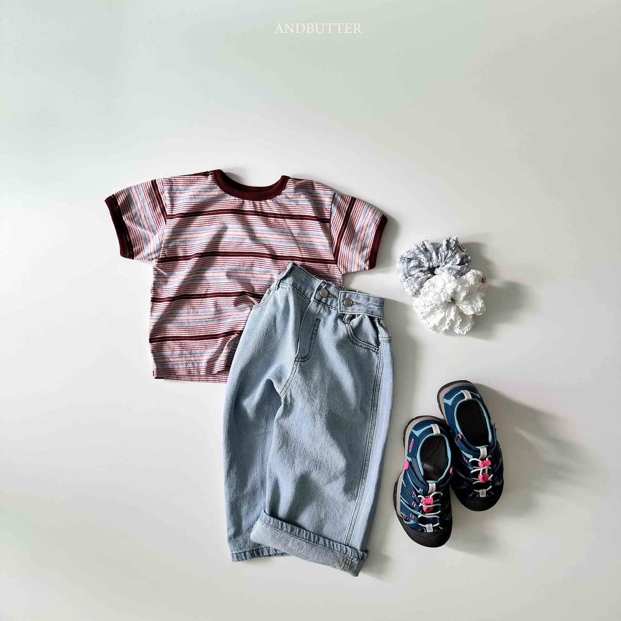 《予約》Check Hair Scrunchie / andbutter
