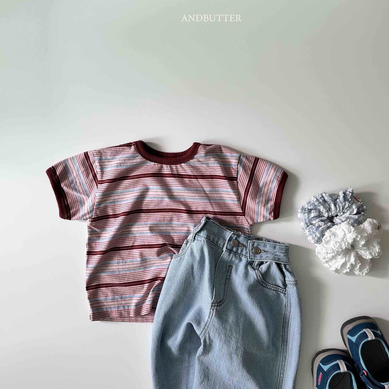 《予約》Check Hair Scrunchie / andbutter