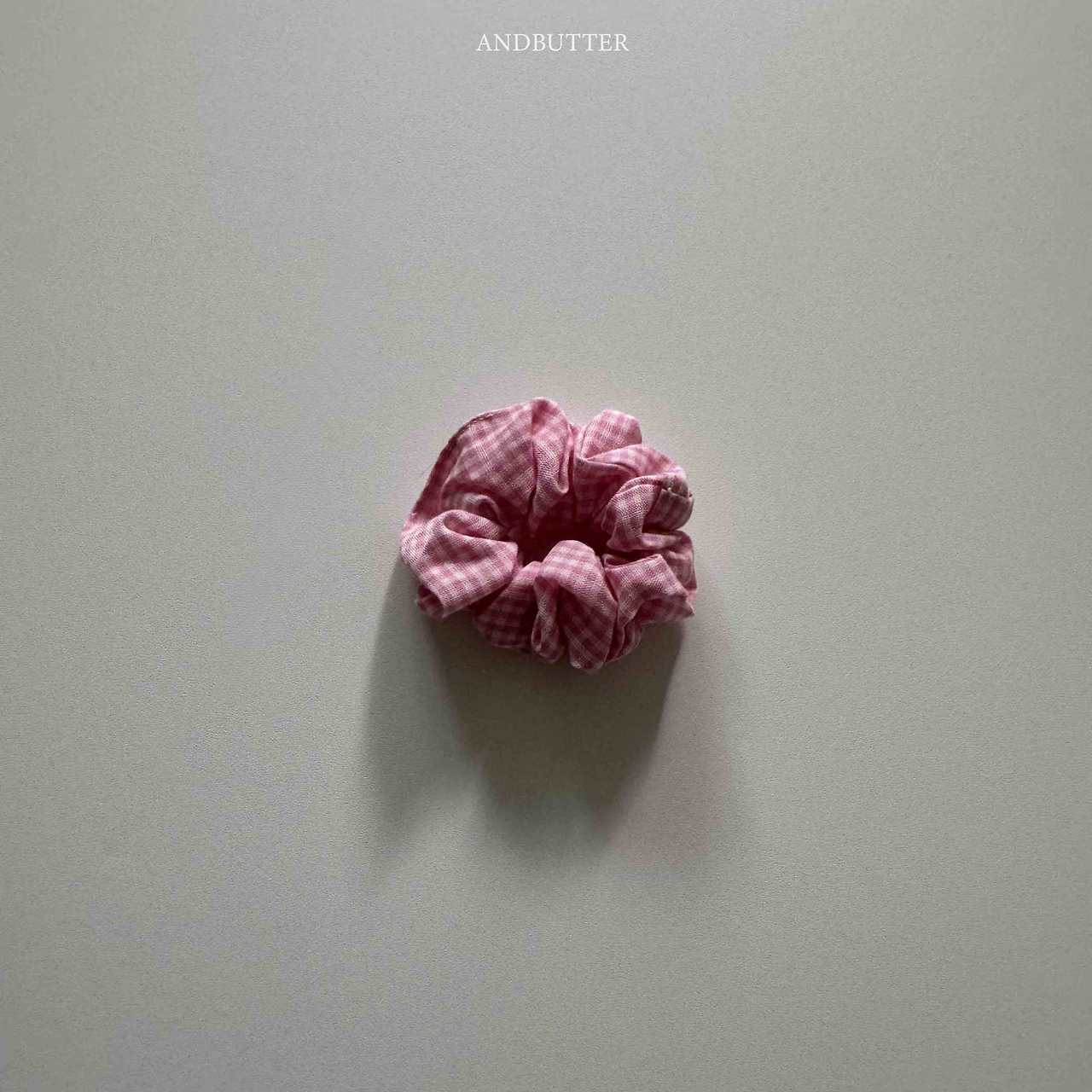 《予約》Check Mini Hair Scrunchie / andbutter