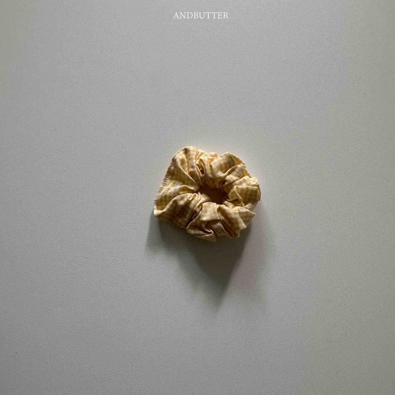《予約》Check Mini Hair Scrunchie / andbutter