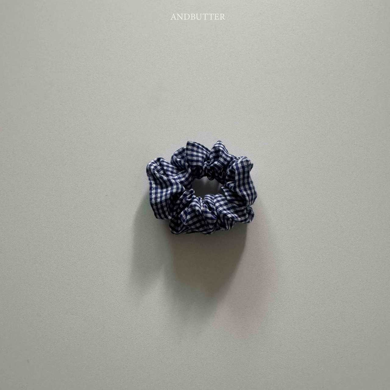 《予約》Check Mini Hair Scrunchie / andbutter