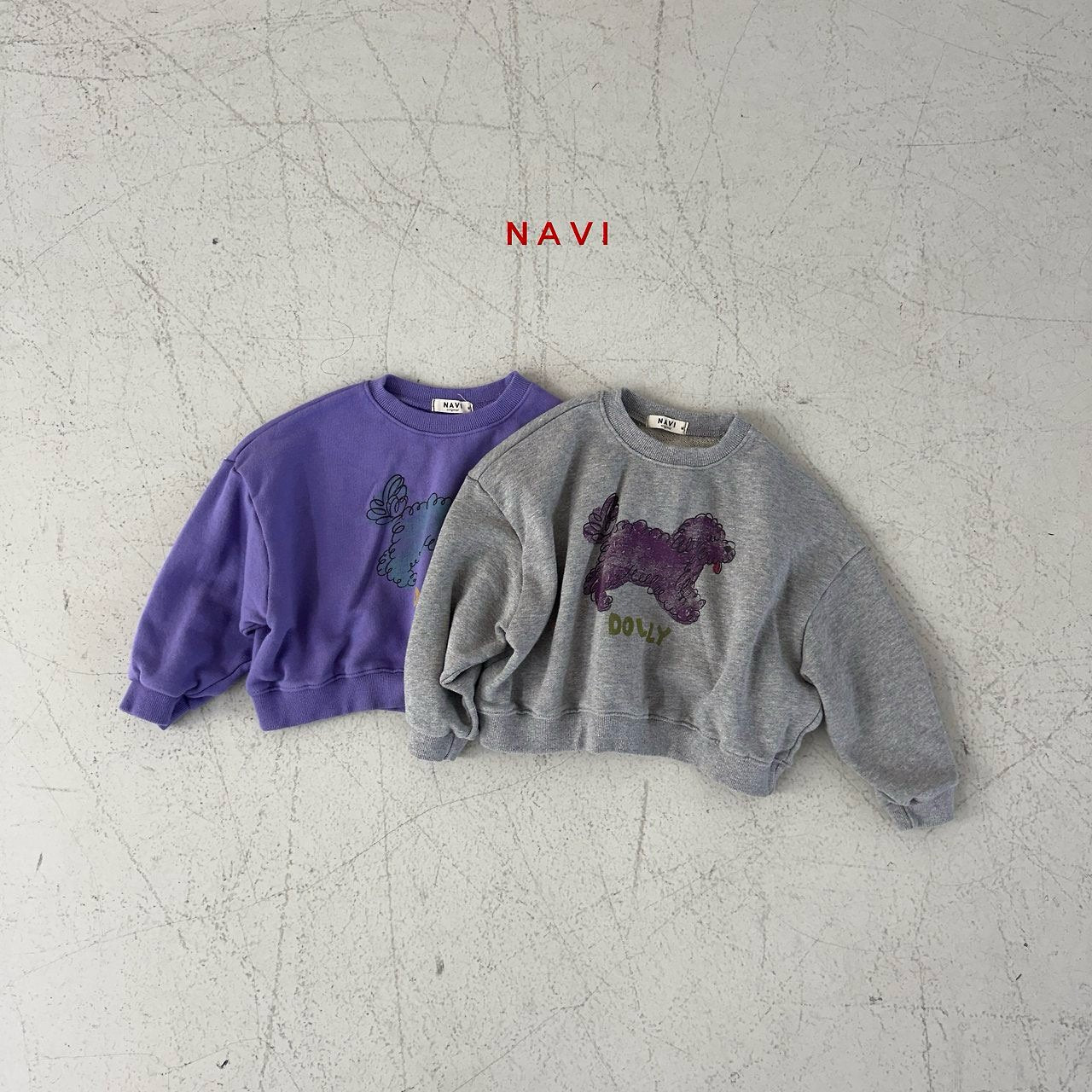 《予約》Dolly Crop Sweatshirt / navi.