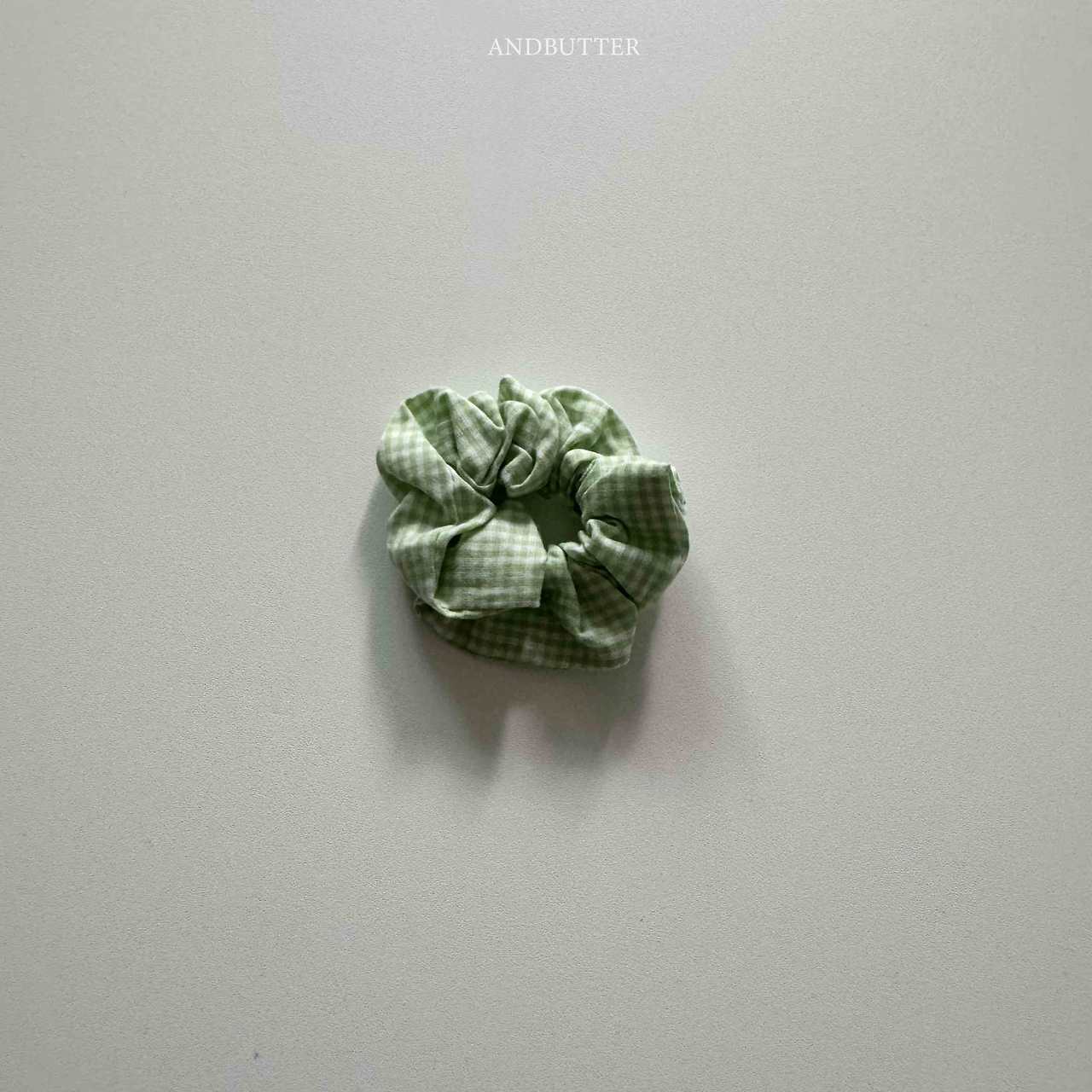 《予約》Check Mini Hair Scrunchie / andbutter