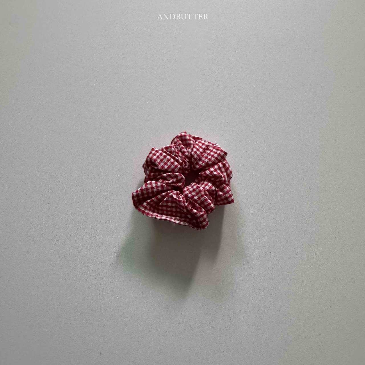 《予約》Check Mini Hair Scrunchie / andbutter