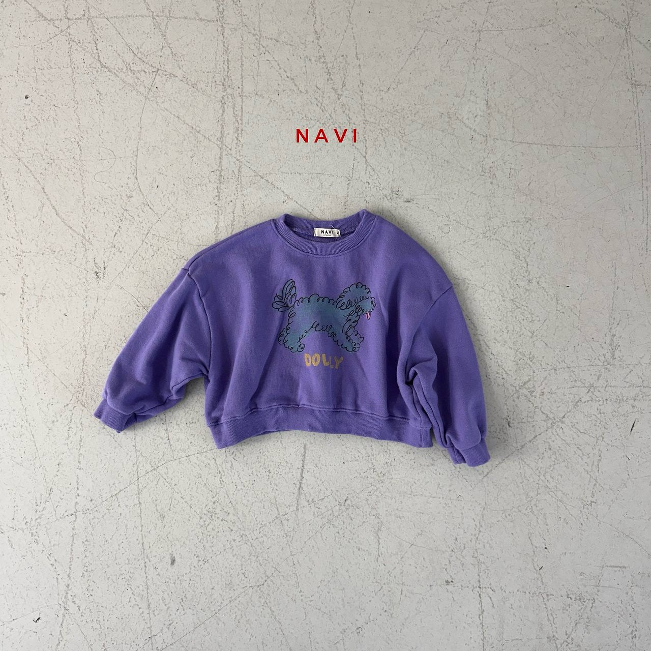 《予約》Dolly Crop Sweatshirt / navi.