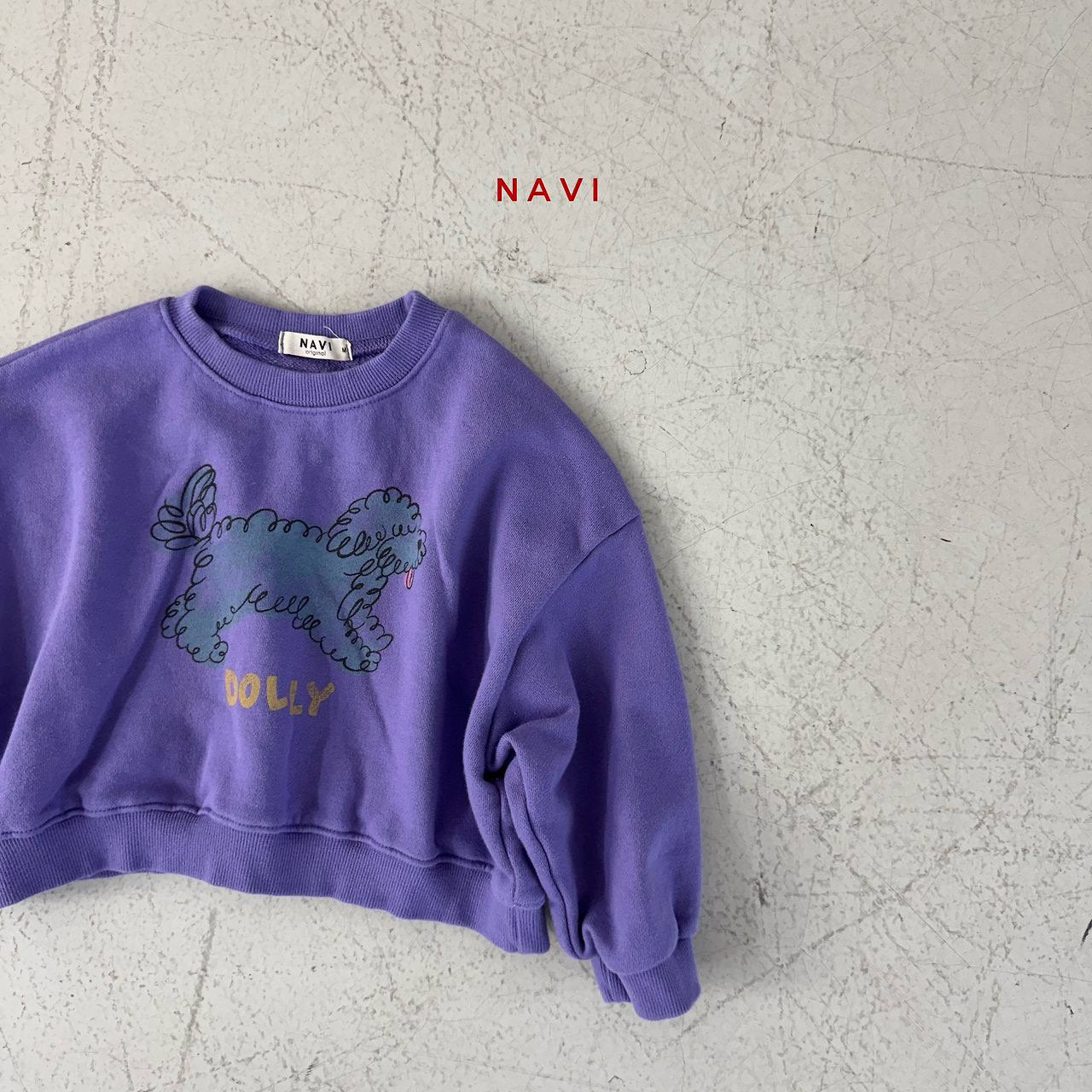 《予約》Dolly Crop Sweatshirt / navi.