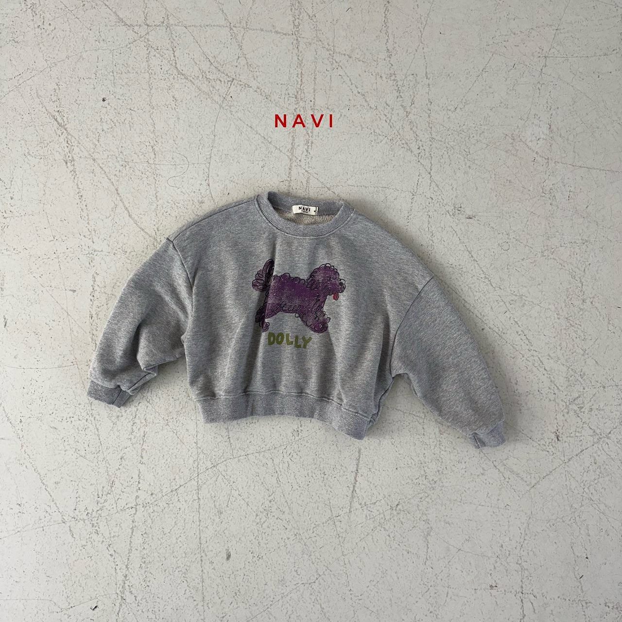 《予約》Dolly Crop Sweatshirt / navi.