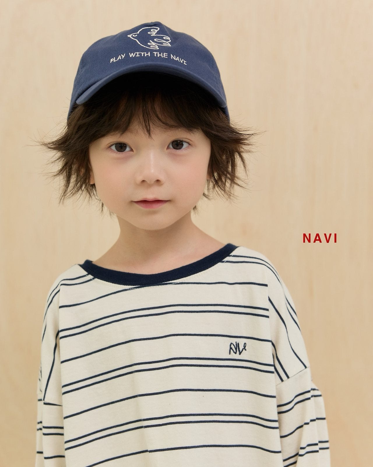 《予約》Classic Stripe T-Shirt / navi.