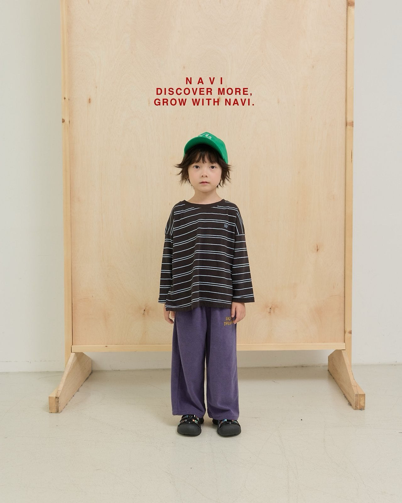 《予約》Classic Stripe T-Shirt / navi.