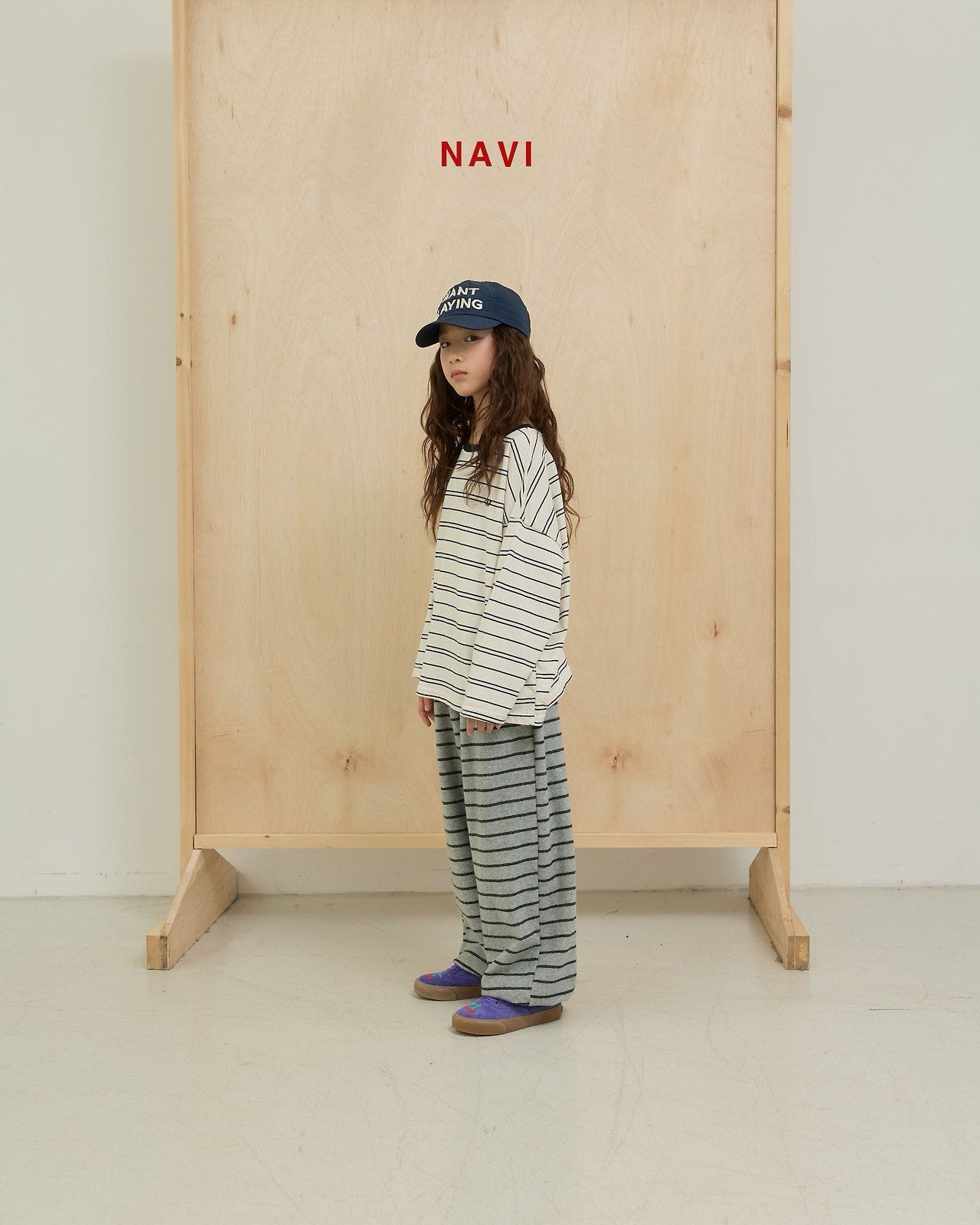 《予約》Classic Stripe T-Shirt / navi.