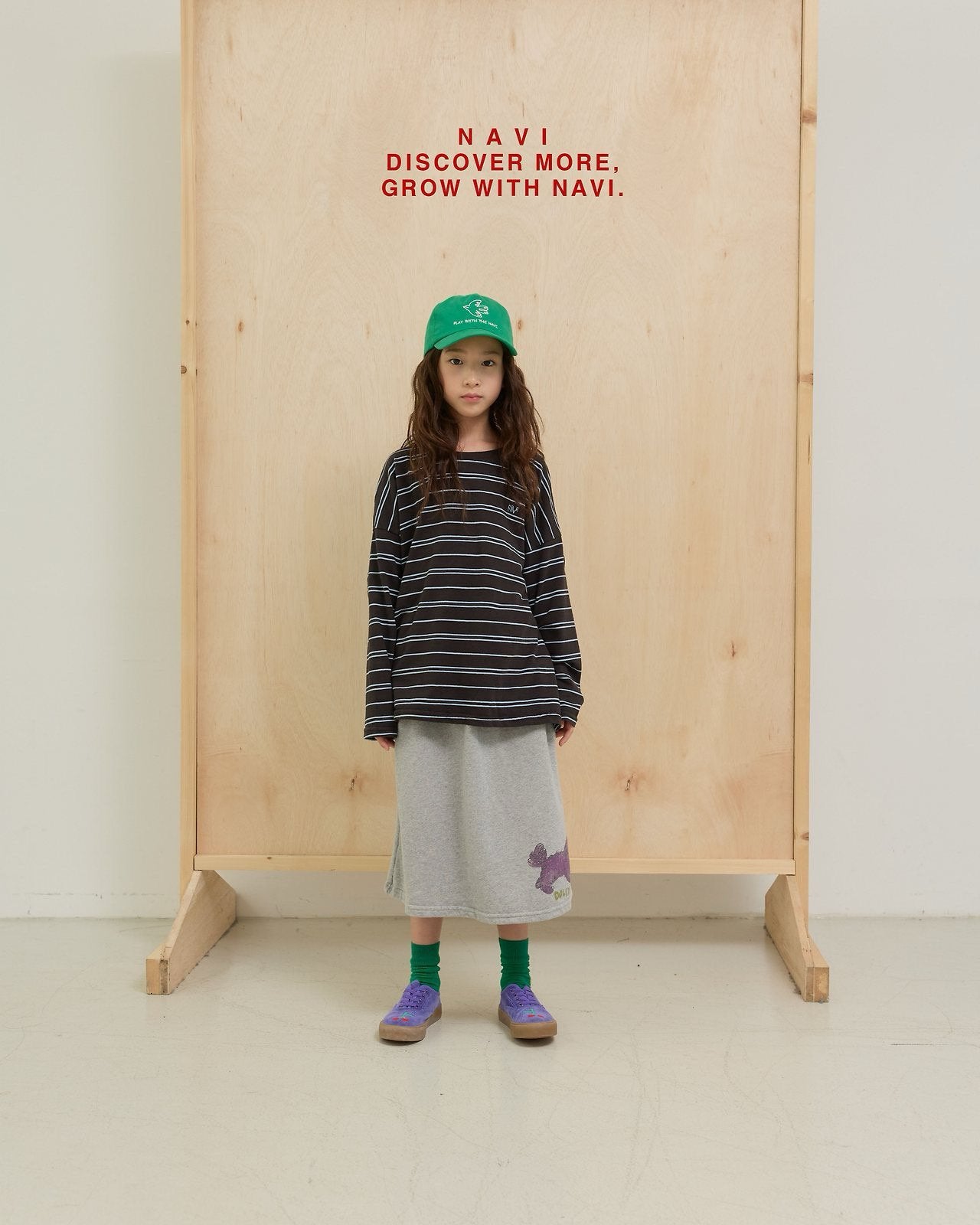 《予約》Classic Stripe T-Shirt / navi.