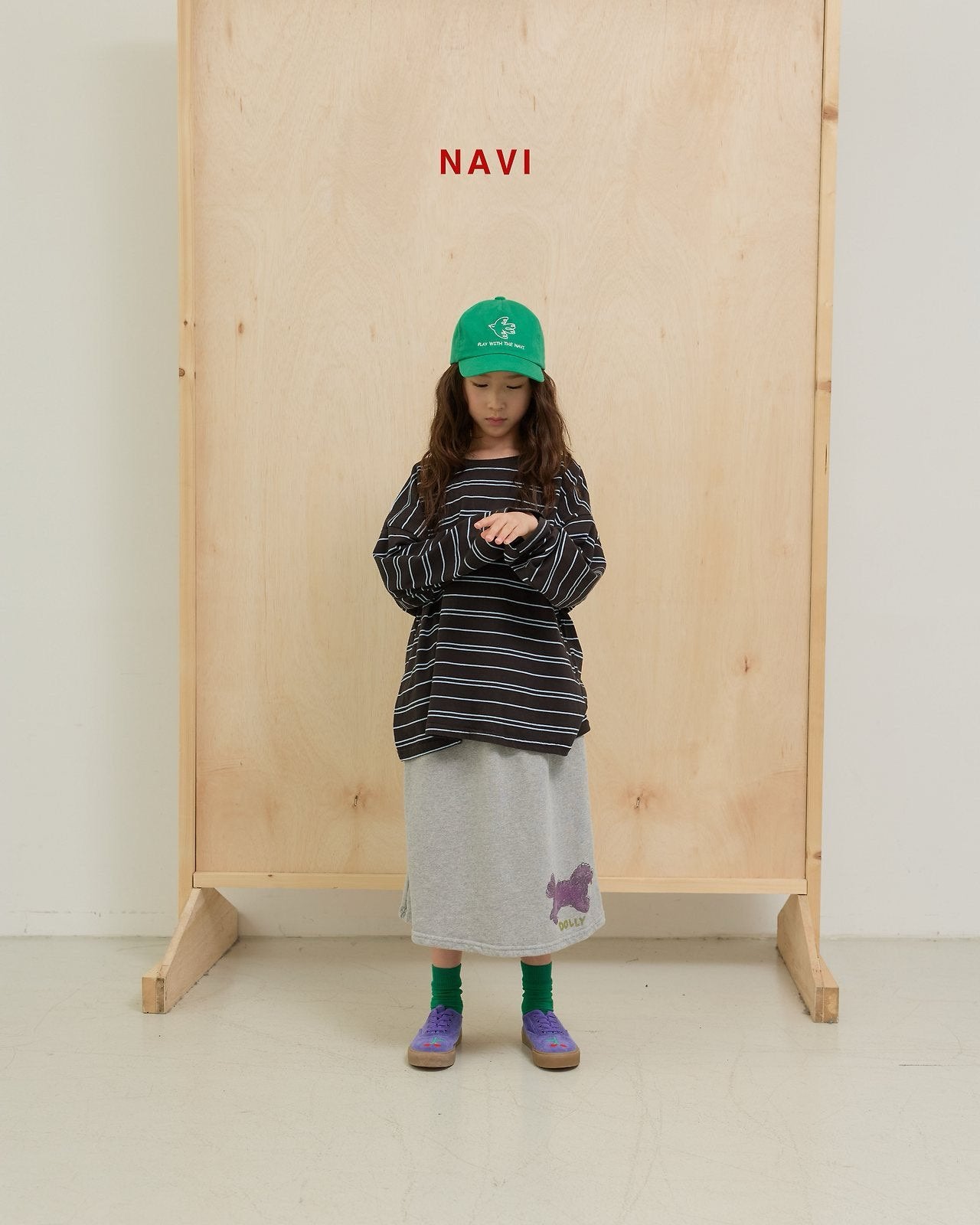 《予約》Classic Stripe T-Shirt / navi.