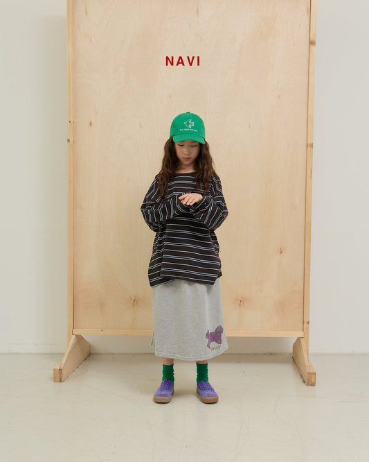 《予約》Classic Stripe T-Shirt / navi.