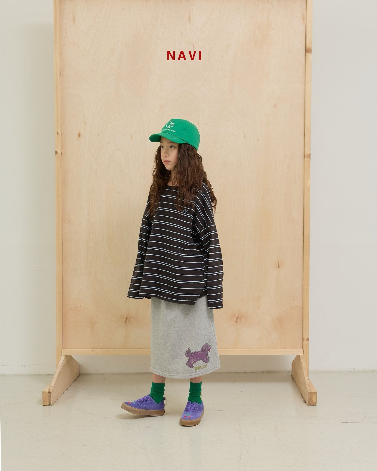 《予約》Classic Stripe T-Shirt / navi.