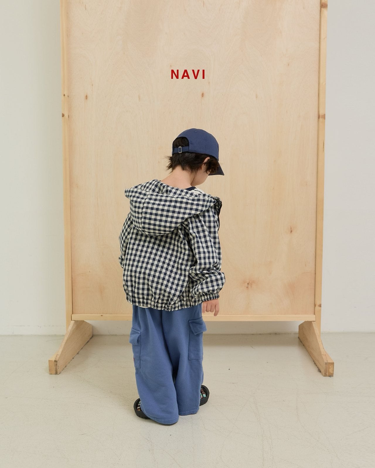 《予約》Check Hooded Jumper / navi.