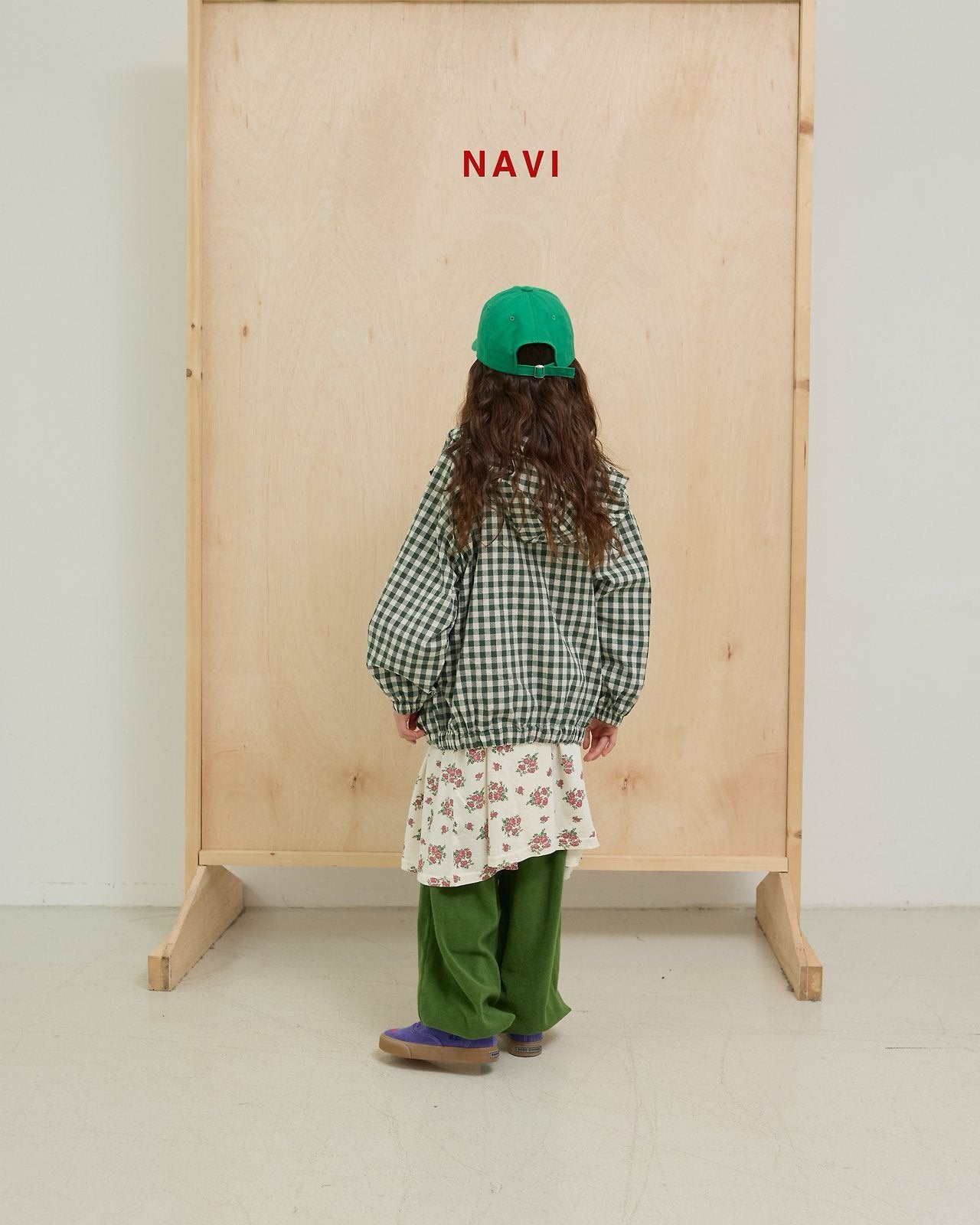 《予約》Check Hooded Jumper / navi.