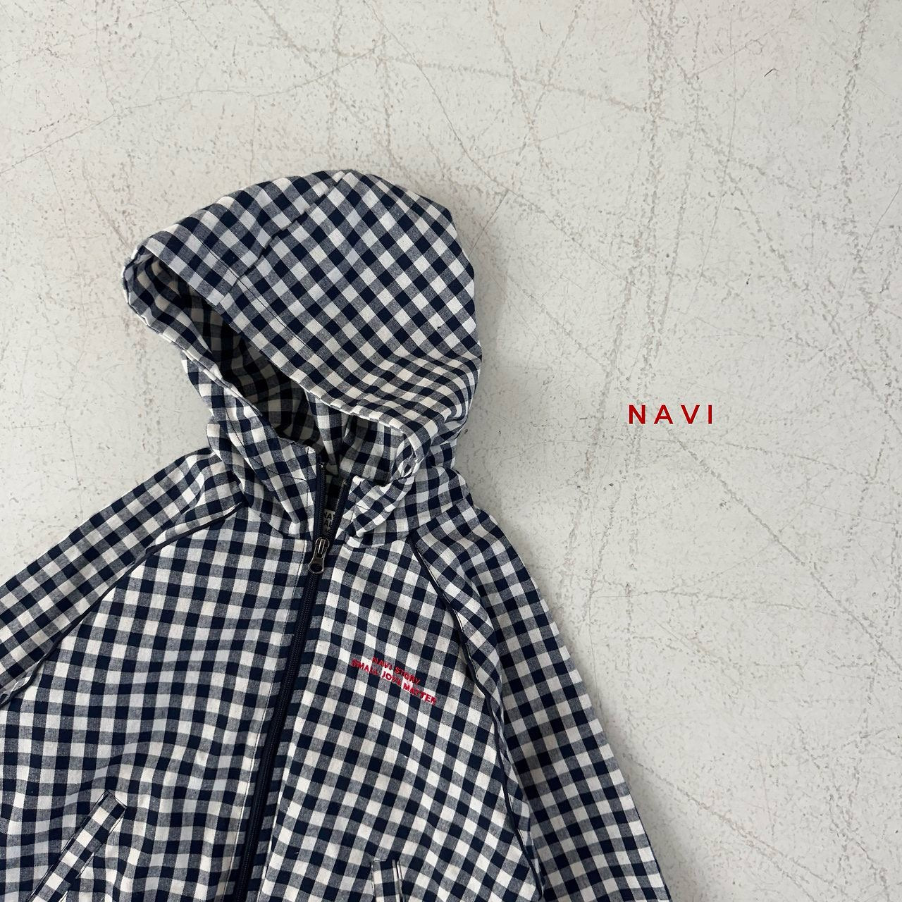 《予約》Check Hooded Jumper / navi.